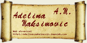 Adelina Maksimović vizit kartica